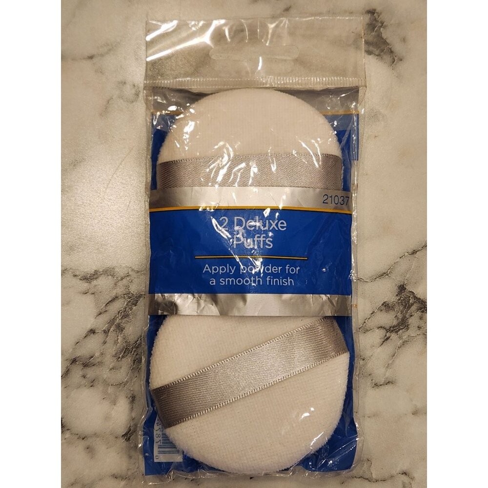 Paris Presents Deluxe Powder Puffs - 2 Pack for Smooth Finish